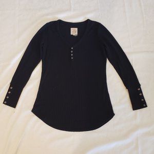 Chaser Small Black Tunic with Button Detailing